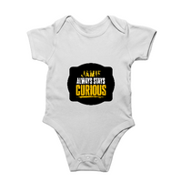 Rompers | Regular Fit Baby & Toddler | Bio-Washed Cotton | Double Stitched, Pre-Shrunk | Unisex | Personalized | DTG | Bold Typography | Self-improvement | Everyday | Empowering | Always Stay Curious