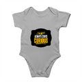 Baby Romper | 0-12 Months Regular Fit | 180 GSM Bio-Washed Cotton Blend | Double Stitched, Pre-Shrunk | Unisex | Personalized | DTF | Bold Typography | Self-improvement | Everyday | Empowering | Always Stay Curious - front - Grey Melange - mockup 1