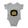 Baby Romper | 0-12 Months Regular Fit | 180 GSM Bio-Washed Cotton Blend | Double Stitched, Pre-Shrunk | Unisex | Personalized | DTF | Bold Typography | Self-improvement | Everyday | Empowering | Always Stay Curious - back - Grey Melange - mockup 2