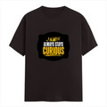 Men's Classic Crew T-Shirt | Regular Fit | 180 GSM Bio-Washed Cotton | DTF Print Ready | Pre-Shrunk, Durable | Personalized | DTF | Bold Typography | Self-improvement | Everyday | Empowering | Always Stay Curious - front - Coffee Brown - mockup 1