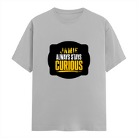Men's Classic Crew T-Shirt | Regular Fit | 180 GSM Bio-Washed Cotton | DTF Print Ready | Pre-Shrunk, Durable | Personalized | DTF | Bold Typography | Self-improvement | Everyday | Empowering | Always Stay Curious