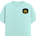 Men's Classic Crew T-Shirt | Regular Fit | 180 GSM Bio-Washed Cotton | DTF Print Ready | Pre-Shrunk, Durable | Personalized | DTF | Bold Typography | Self-improvement | Everyday | Empowering | Always Stay Curious - left pocket - Mint - mockup 3