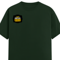 Men's Classic Crew T-Shirt | Regular Fit | 180 GSM Bio-Washed Cotton | DTF Print Ready | Pre-Shrunk, Durable | Personalized | DTF | Bold Typography | Self-improvement | Everyday | Empowering | Always Stay Curious - right pocket - Bottle Green - mockup 4