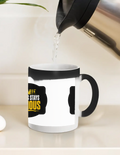 Magic Coffee Mug | 11 oz | Ceramic | Heat-Activated Design Reveal | Unisex | Personalized | Bold Typography | Self-improvement | Everyday | Empowering | Always Stay Curious - front_11oz Black - 11oz Black - mockup 4