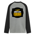 Male Raglan T-Shirt | Men's Regular Fit | 180 GSM Bio-Washed Cotton Blend | DTG Printed | Durable & Pre-Shrunk | Personalized | DTG | Bold Typography | Self-improvement | Everyday | Empowering | Always Stay Curious - back - mockup 2