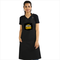 Apron | Onesize Unisex Adult | Cotton DTG Printed | Pockets & Adjustable Straps | Personalized | DTG | Bold Typography | Self-improvement | Everyday | Empowering | Always Stay Curious - front - Black - mockup 1
