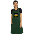 Apron | Onesize Unisex Adult | Cotton DTG Printed | Pockets & Adjustable Straps | Personalized | DTG | Bold Typography | Self-improvement | Everyday | Empowering | Always Stay Curious - front - Bottle Green - mockup 1