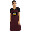 Apron | Onesize Unisex Adult | Cotton DTG Printed | Pockets & Adjustable Straps | Personalized | DTG | Bold Typography | Self-improvement | Everyday | Empowering | Always Stay Curious - front - Maroon - mockup 1