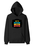 Pullover Hoodie | Unisex Regular Fit | Tri-Layer Cotton Blend | DTG Print Ready | Adults | Personalized | DTG | Graphic | Positivity | Motivation | Everyday | Optimistic | Always Stay Positive - front - Black - mockup 1