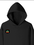 Pullover Hoodie | Unisex Regular Fit | Tri-Layer Cotton Blend | DTG Print Ready | Adults | Personalized | DTG | Graphic | Positivity | Motivation | Everyday | Optimistic | Always Stay Positive - right pocket - Black - mockup 4