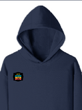 Pullover Hoodie | Unisex Regular Fit | Tri-Layer Cotton Blend | DTG Print Ready | Adults | Personalized | DTG | Graphic | Positivity | Motivation | Everyday | Optimistic | Always Stay Positive - right pocket - Navy Blue - mockup 4