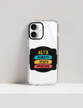 Hard Clear Case | iPhone | TPU Sides & PC Back | Detachable Camera Protector, Scratch-Proof | Unisex | Personalized | Graphic | Positivity | Motivation | Everyday | Optimistic | Always Stay Positive - front_16 Plus - 16 Plus - mockup 5