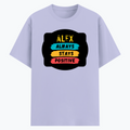 Cotton Stretch T-Shirt | Unisex Adult | 95% Cotton 5% Spandex Blend | 240 GSM, Breathable, Flexible | DTF Print Ready | Personalized | DTF | Graphic | Positivity | Motivation | Everyday | Optimistic | Always Stay Positive - front - Lavender - mockup 1
