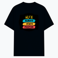Cotton Stretch T-Shirt | Unisex Adult | 95% Cotton 5% Spandex Blend | 240 GSM, Breathable, Flexible | DTF Print Ready | Personalized | DTF | Graphic | Positivity | Motivation | Everyday | Optimistic | Always Stay Positive - front - Navy Blue - mockup 1