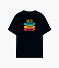 Cotton Stretch T-Shirt | Unisex Adult | 95% Cotton 5% Spandex Blend | 240 GSM, Breathable, Flexible | DTF Print Ready | Personalized | DTF | Graphic | Positivity | Motivation | Everyday | Optimistic | Always Stay Positive - back - Navy Blue - mockup 2
