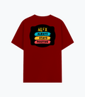 Cotton Stretch T-Shirt | Unisex Adult | 95% Cotton 5% Spandex Blend | 240 GSM, Breathable, Flexible | DTF Print Ready | Personalized | DTF | Graphic | Positivity | Motivation | Everyday | Optimistic | Always Stay Positive - back - Red - mockup 2