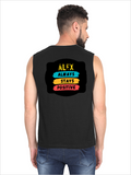 Men's Sleeveless T-Shirt | Regular Fit | 180 GSM Bio-Washed Cotton DTG | Pre-Shrunk, Double Stitched | For Gym & Casual Wear | Personalized | DTG | Graphic | Positivity | Motivation | Everyday | Optimistic | Always Stay Positive - back - Black - mockup 2