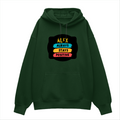 Oversized Hoodie | Unisex Relaxed Fit | 400 GSM Cotton Blend | DTG Printed | Drop Shoulder, Pre-Shrunk | Adults | Personalized | DTG | Graphic | Positivity | Motivation | Everyday | Optimistic | Always Stay Positive - front - Bottle Green - mockup 1
