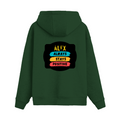 Oversized Hoodie | Unisex Relaxed Fit | 400 GSM Cotton Blend | DTG Printed | Drop Shoulder, Pre-Shrunk | Adults | Personalized | DTG | Graphic | Positivity | Motivation | Everyday | Optimistic | Always Stay Positive - back - Bottle Green - mockup 2
