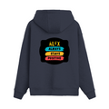 Oversized Hoodie | Unisex Relaxed Fit | 400 GSM Cotton Blend | DTG Printed | Drop Shoulder, Pre-Shrunk | Adults | Personalized | DTG | Graphic | Positivity | Motivation | Everyday | Optimistic | Always Stay Positive - back - Navy Blue - mockup 2