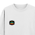 Oversized Standard T-Shirt | Unisex Oversized Fit | 180 GSM 100% Super Combed Cotton | DTF Print | Soft & Durable | Personalized | DTF | Graphic | Positivity | Motivation | Everyday | Optimistic | Always Stay Positive - left pocket - White - mockup 3