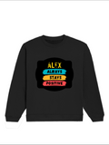 Oversized Sweatshirt | Roomy Relaxed Fit | 400 GSM Cotton Blend | Pre-Shrunk Drop Shoulder | Unisex Adult | Personalized | DTF | Graphic | Positivity | Motivation | Everyday | Optimistic | Always Stay Positive - front - Black - mockup 1