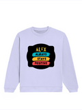 Oversized Sweatshirt | Roomy Relaxed Fit | 400 GSM Cotton Blend | Pre-Shrunk Drop Shoulder | Unisex Adult | Personalized | DTF | Graphic | Positivity | Motivation | Everyday | Optimistic | Always Stay Positive - front - Lavender - mockup 1