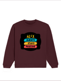 Oversized Sweatshirt | Roomy Relaxed Fit | 400 GSM Cotton Blend | Pre-Shrunk Drop Shoulder | Unisex Adult | Personalized | DTF | Graphic | Positivity | Motivation | Everyday | Optimistic | Always Stay Positive - front - Maroon - mockup 1