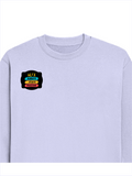 Oversized Sweatshirt | Roomy Relaxed Fit | 400 GSM Cotton Blend | Pre-Shrunk Drop Shoulder | Unisex Adult | Personalized | DTF | Graphic | Positivity | Motivation | Everyday | Optimistic | Always Stay Positive - right pocket - Lavender - mockup 4