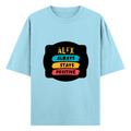 Oversized Classic T-Shirt | Unisex Fit | 100% Super-Combed Cotton | Pre-Shrunk, Double-Stitched | Adults | Personalized | DTF | Graphic | Positivity | Motivation | Everyday | Optimistic | Always Stay Positive - front - Baby Blue - mockup 1