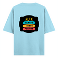 Oversized Classic T-Shirt | Unisex Fit | 100% Super-Combed Cotton | Pre-Shrunk, Double-Stitched | Adults | Personalized | DTF | Graphic | Positivity | Motivation | Everyday | Optimistic | Always Stay Positive - back - Baby Blue - mockup 2