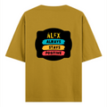 Oversized Classic T-Shirt | Unisex Fit | 100% Super-Combed Cotton | Pre-Shrunk, Double-Stitched | Adults | Personalized | DTF | Graphic | Positivity | Motivation | Everyday | Optimistic | Always Stay Positive - back - Mustard Yellow - mockup 2