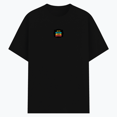 Basic T-Shirt | Unisex Fit, Sizes XS-2XL | 180 GSM Poly-Cotton Blend, DTF Ready | Bio-Wash, Silicon Finish, Durable Stitching | Adults | Personalized | DTF | Graphic | Positivity | Motivation | Everyday | Optimistic | Always Stay Positive - front - Black - mockup 1