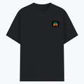 Basic T-Shirt | Unisex Fit, Sizes XS-2XL | 180 GSM Poly-Cotton Blend, DTF Ready | Bio-Wash, Silicon Finish, Durable Stitching | Adults | Personalized | DTF | Graphic | Positivity | Motivation | Everyday | Optimistic | Always Stay Positive - left pocket - Black melange - mockup 3