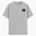 Basic T-Shirt | Unisex Fit, Sizes XS-2XL | 180 GSM Poly-Cotton Blend, DTF Ready | Bio-Wash, Silicon Finish, Durable Stitching | Adults | Personalized | DTF | Graphic | Positivity | Motivation | Everyday | Optimistic | Always Stay Positive - left pocket - Grey Melange - mockup 3