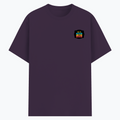 Basic T-Shirt | Unisex Fit, Sizes XS-2XL | 180 GSM Poly-Cotton Blend, DTF Ready | Bio-Wash, Silicon Finish, Durable Stitching | Adults | Personalized | DTF | Graphic | Positivity | Motivation | Everyday | Optimistic | Always Stay Positive - left pocket - Purple melange - mockup 3