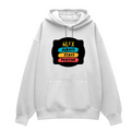 Oversized Hoodie | Relaxed Fit, Drop-Shoulder | 400 GSM Fabric | Warm, Durable | Unisex | Personalized | DTF | Graphic | Positivity | Motivation | Everyday | Optimistic | Always Stay Positive - front - White - mockup 1