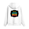 Oversized Hoodie | Relaxed Fit, Drop-Shoulder | 400 GSM Fabric | Warm, Durable | Unisex | Personalized | DTF | Graphic | Positivity | Motivation | Everyday | Optimistic | Always Stay Positive - back - White - mockup 2