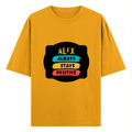 Oversized Classic T-Shirt | Unisex Oversized Fit | 100% Super-Combed Cotton | Pre-Shrunk & Ribbed Neck | Adults | Personalized | DTG | Graphic | Positivity | Motivation | Everyday | Optimistic | Always Stay Positive - front - Golden Yellow - mockup 1