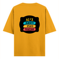 Oversized Classic T-Shirt | Unisex Oversized Fit | 100% Super-Combed Cotton | Pre-Shrunk & Ribbed Neck | Adults | Personalized | DTG | Graphic | Positivity | Motivation | Everyday | Optimistic | Always Stay Positive - back - Golden Yellow - mockup 2