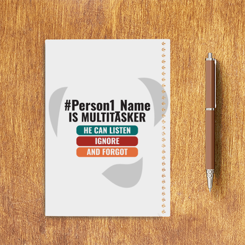 Personalized Humorous Sketchbook Accessories with Custom Name