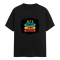 Classic Crew T-Shirt | Men's Regular Fit | 180 GSM Bio-Washed Cotton | DTG Print Ready | Double-Stitched & Ribbed Neck | Personalized | DTG | Graphic | Positivity | Motivation | Everyday | Optimistic | Always Stay Positive - front - Black - mockup 1