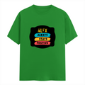 Classic Crew T-Shirt | Men's Regular Fit | 180 GSM Bio-Washed Cotton | DTG Print Ready | Double-Stitched & Ribbed Neck | Personalized | DTG | Graphic | Positivity | Motivation | Everyday | Optimistic | Always Stay Positive - front - Flag Green - mockup 1