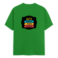 Classic Crew T-Shirt | Men's Regular Fit | 180 GSM Bio-Washed Cotton | DTG Print Ready | Double-Stitched & Ribbed Neck | Personalized | DTG | Graphic | Positivity | Motivation | Everyday | Optimistic | Always Stay Positive - back - Flag Green - mockup 2