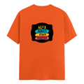 Classic Crew T-Shirt | Men's Regular Fit | 180 GSM Bio-Washed Cotton | DTG Print Ready | Double-Stitched & Ribbed Neck | Personalized | DTG | Graphic | Positivity | Motivation | Everyday | Optimistic | Always Stay Positive - back - Orange - mockup 2