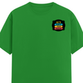 Classic Crew T-Shirt | Men's Regular Fit | 180 GSM Bio-Washed Cotton | DTG Print Ready | Double-Stitched & Ribbed Neck | Personalized | DTG | Graphic | Positivity | Motivation | Everyday | Optimistic | Always Stay Positive - left pocket - Flag Green - mockup 3