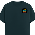 Classic Crew T-Shirt | Men's Regular Fit | 180 GSM Bio-Washed Cotton | DTG Print Ready | Double-Stitched & Ribbed Neck | Personalized | DTG | Graphic | Positivity | Motivation | Everyday | Optimistic | Always Stay Positive - left pocket - Petrol Blue - mockup 3