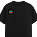 Classic Crew T-Shirt | Men's Regular Fit | 180 GSM Bio-Washed Cotton | DTG Print Ready | Double-Stitched & Ribbed Neck | Personalized | DTG | Graphic | Positivity | Motivation | Everyday | Optimistic | Always Stay Positive - right pocket - Black - mockup 4
