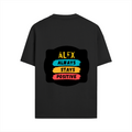 Male Standard Crew T-Shirt | Regular Fit | 100% Cotton (180 GSM) | DTG Print | Durable & Comfortable | Adult | Personalized | DTG | Graphic | Positivity | Motivation | Everyday | Optimistic | Always Stay Positive - back - Black - mockup 2
