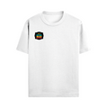 Male Standard Crew T-Shirt | Regular Fit | 100% Cotton (180 GSM) | DTG Print | Durable & Comfortable | Adult | Personalized | DTG | Graphic | Positivity | Motivation | Everyday | Optimistic | Always Stay Positive - left pocket - White - mockup 5